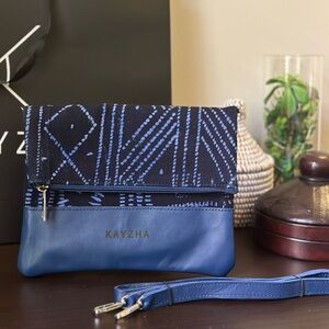 Mud cloth expandable purse